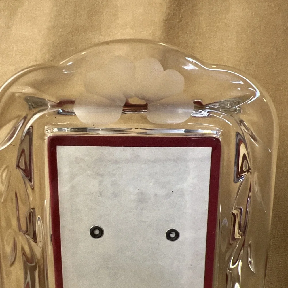 Vintage Lead Crystal Photo Frame Bohemian Glass West Germany 5 x 3.5